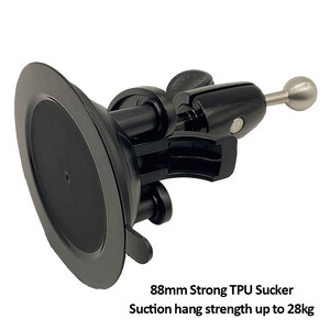 Fuerte 88mm TPU tintado ventosa nuevo soporte de teléfono accesorio para autobús coche <span class=keywords><strong>Taxi</strong></span> camión 17mm Base de montaje de bola soporte giratorio para tableta - Product Image 5