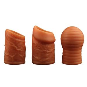 Estirable del glande del pene manga extensor de pene la ampliación de la demora - Product Image 1