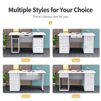 Bureau de travail en acier ergonomique moderne et durable avec montage facile