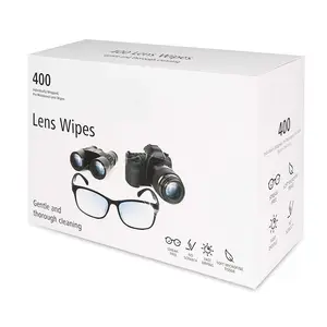 Factory customization 400 count Individually Wrapped Pre-Moistened Lens Cleaning Wipes glasses cleaning wipes