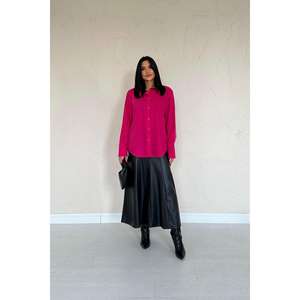 Blusas y Camisas de Popelina Fucsia al por Mayor para Mujer, Colección Elegante de Camisas de Popelina Fucsia - Product Image 5