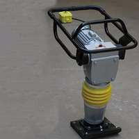 Compacteur de machine de bourrage de terre de marche derrière de terre d'essence diesel électrique