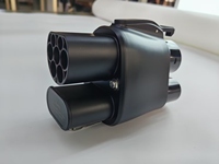 Adaptateur CCS2 vers CCS1 AC+DC 250A 250KW Convertisseur de charge rapide pour véhicules électriques Tesla Model 3/Y/S/X vers SAE J1772 Combo
