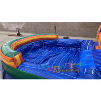 Toboggan extérieur de 20 pieds pour enfants, toboggan aquatique avec piscine, toboggans aquatiques gonflables commerciaux