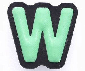 Vente en gros de sabots en caoutchouc personnalisés pour femmes Pack de lettres Décorations de chaussures en métal acrylique pour accessoires de boutons en position haute - Product Image 5