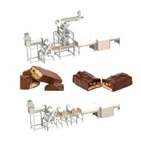 Línea de producción de barras de dulces, equipos de barras de chocolate con chocolate