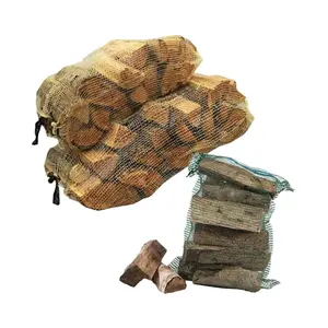 Sacs en mailles plastiques pour bois de chauffage, filets et sacs pour bois