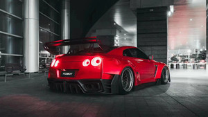 ZNDR for GT-R New <b>Robot</b> Style Carbon Fiber Body <b>Kit</b> with Bumper/Side Skirt/Wheel Arch/Hood Spoiler Screw-On Attachment Bolts - Product Image 5