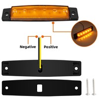 Feu de position latéral 6 LED pour voiture, bus, camion, poids lourd, indicateur LED SMD, feu de gabarit arrière pour remorque