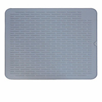 Tapis de séchage de vaisselle en silicone résistant à la chaleur, écologique, à séchage rapide et facile à nettoyer, pour comptoir de cuisine, évier et tiroir