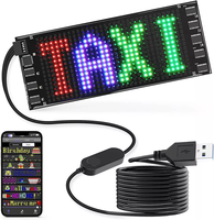 Affichage LED intérieur de voiture 16*96, affichage publicitaire RGB, contrôle par application, programmable, panneau de pixels LED matriciels
