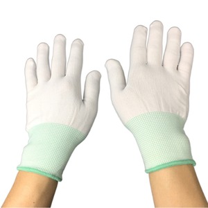 Guantes Blancos de seguridad para el trabajo, manoplas de punto de poliéster transpirables de 13 calibres - Product Image 2