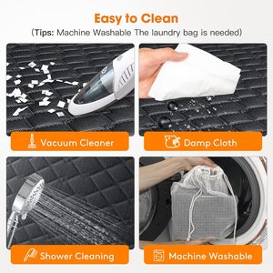 Stok fabrika satılan 600d ağır su geçirmez Pet geri klozet kapağı köpek araba klozet kapağı emniyet kemeri ile sert alt - Product Image 4