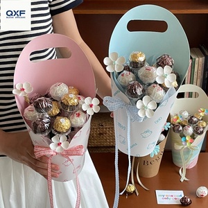 Handheld DIY Biodegradable Eco-Friendly Kraft Paper <strong>Flower</strong> Arrangement Bags <strong>Flower</strong> Tubes Folding <strong>Flower</strong> <strong>Boxes</strong> &amp; Candle Handbags - Product Image 3