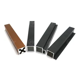 Durable anodized black aluminium alloy frame profile for furniture curio style cabinet shelf profiles DIY storage rack