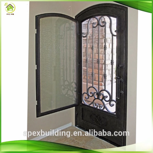 Cancello in Ferro Battuto Francese <span class=keywords><strong>a</strong></span> Foglia Singola Fatto <span class=keywords><strong>a</strong></span> Mano con Vetro Satinato, Popolare per Patio, Cancello Esterno in Metallo per Privacy, Ideale per Ingressi - Product Image 6