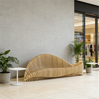 Banc en bois personnalisé, écologique, en bois massif, chaises publiques pour bureau, hall, centre commercial, hôtel, hôpital