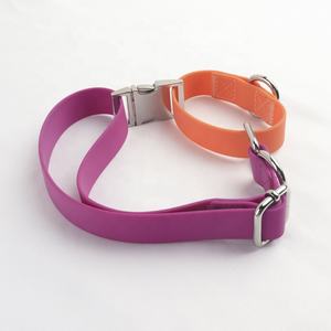 Neuestes Design Einstellbares wasserdichtes PVC-Trainings-Hunde halsband Gurtband Martingale Double Ring Custom Color Hunde halsband - Product Image 5