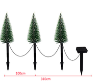 Lampes solaires à piquet pour arbre, étanches, pour extérieur, jardin, pelouse, décoration paysagère, lumière pour Noël, ornement de jardin pour les fêtes