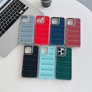 Agujero de disipación de calor TPU inyección de combustible Marco de PC transparente Fundas Para Celular Fundas de teléfono móvil para <span class=keywords><strong>iPhone</strong></span> 16 <span class=keywords><strong>Pro</strong></span> <span class=keywords><strong>Max</strong></span> <span class=keywords><strong>12</strong></span> 13 14 15 - Product Image 6