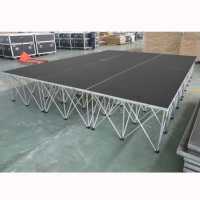 Scène de DJ portable en alliage d'aluminium et contreplaqué, facile à assembler et à démonter - RK-Portable Stage RAK-SQ4I Certifiée CE