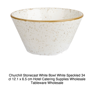 Bol Stonecast blanc Ø 12,1 × 6,5 cm 34 cl blanc moucheté Churchill Swhsze1 - Product Image 2