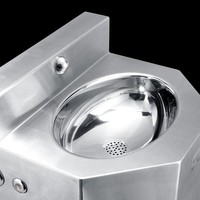 WC combiné en acier inoxydable à fixation au sol Kuge pour les établissements correctionnels