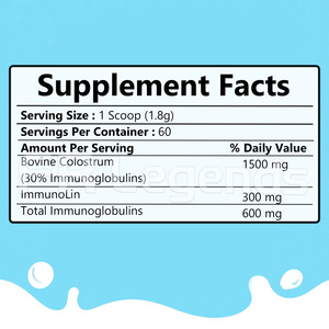 เครื่องดื่มนมเหลืองโคแบบกำหนดเองพร้อมสาร IgG สูง เสริมสร้างภูมิคุ้มกันและสุขภาพลำไส้ อาหารเสริมผงนมเหลืองโค - Product Image 6