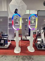 Harga Mesin Photobooth DSLR iPad yang Dapat Disesuaikan Ketinggiannya dengan Ring Light untuk Pesta Pernikahan