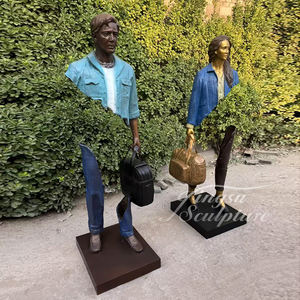 Célèbre Design Intérieur Décor Taille Réelle En Laiton Statue Abstraite Corps Homme Statue Décor Extérieur Sculptures - Product Image 6