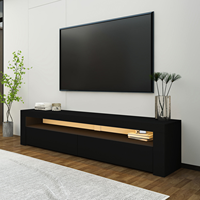 Desain Unit Tv kayu di ruang tamu konsol meja Tv berdiri televisi Modern kabinet Tv dengan penyimpanan