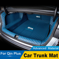 Pour BYD Qin Plus tapis de coffre de voiture style PU cuir coffre Protection tapis Catpet couverture intérieure partie Pad Auto accessoires
