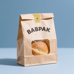 Waterproof Oil Resistant Brown Kraft Paper <b>Bread</b> <b>Bags</b> Heat Seal Kraft Paper <b>Bread</b> <b>Bags</b> with Clear Window for Bakery Packaging - Product Image 2