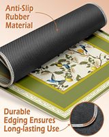 Mahjong-Matte 315x315 Zitronenvogel-Muster Tragbare Neopren-Gummi-Rutschmatte mit Anleitung Chinoiserie-Design für Frauen
