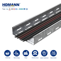 Hdmann Certifié CE, chemin de câbles perforé HDG de 600 mm, testé par pulvérisation salée, pour la distribution d'énergie des postes de transformation côtiers