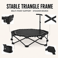 Professioneller Geräuscharmer Bungee-Fitness-Rebounder Ohne Montage Faltbares Mini-Trampolin Dreieckige Stabile Struktur Übungs-Sprungbett