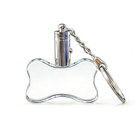 Llavero de Cristal con Forma de Hueso de Perro Grabado con Láser Xtool, Grabado de Fotos de Mascotas en el Interior, Recuerdos Personalizados