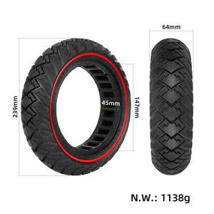Pneu plein tout-terrain Ulip 250*64 pour trottinette électrique 4 Ultra NAVEE S65C, pneu intérieur en caoutchouc alvéolé 10*2.3-6.5, pneu de rechange 250x64 - Product Image 2