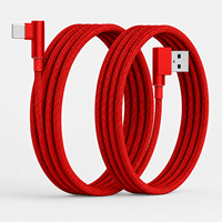Câble de charge rapide USB-A vers USB-C à double angle droit de 90 degrés SDL Factory 18W, cordon tressé en nylon, 1M 2M 3M