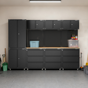 Home Garage 12-Piece Steel <b>Tool</b> Cabinet <b>Trolley</b> With Powder Coated Steel Customized Locking System & OEM/ODM/OBM Options 20CM12B - Product Image 1