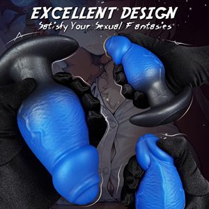 Massaggiatore Prostatico <span class=keywords><strong>in</strong></span> Silicone Morbido con Base a T Oversize, Plug Anale Indossabile per Uomini e Donne - Product Image 5