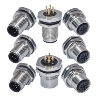 Connecteur M12 90 degrés a B C D X 3 4 5 8 12 17 broches Connecteur PCB Capteur Mâle Femelle Prise Socket Connecteur M12 pour voiture