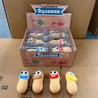 Mainan Squishy Lucu Bentuk Makanan Raksasa, Tekstur Renyah, Sensorik, Pereda Stres, Bentuk Stroberi, Kacang, Jagung untuk Anak-anak dan Dewasa
