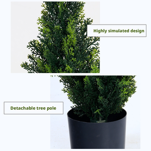 <span class=keywords><strong>Ciprés</strong></span> Artificial Realista de 90-150 cm en Maceta, Simulación de Pino Cedro, Topiario para Decoración Interior y Exterior del Hogar, Oficina y Jardín, Resistente a los Rayos UV - Product Image 4