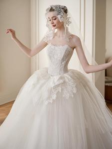 Robe de mariée classique sans bretelles, élégante, avec appliques en dentelle, en tulle, broderies de luxe, pour <span class=keywords><strong>mariage</strong></span> - Product Image 3