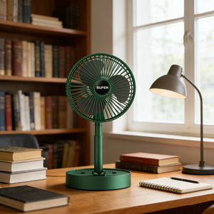 Super Mini <b>Desk</b> Fan Rechargeable USB Portable <b>Foldable</b> Silent DC Motor For Home Student Dormitories - Product Image 1