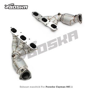 Colector de Escape Personalizado de 300 Celdas para Porsche 987.1 Boxster/Cayman 3.4L 2004-2008, Tubo de Escape de Acero Inoxidable Boska Racing - Product Image 2