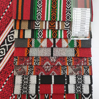 Tissu Jacquard Sadu 100 % Polyester Style Arabe à Caractéristiques Ethniques Modernes, Très Vendu, pour Textile de Meuble et Canapé