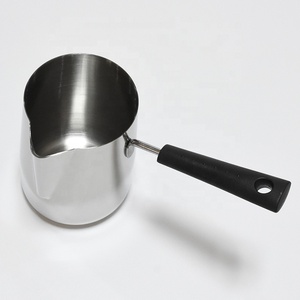 Cafetière turque en acier inoxydable 304 600ml pichet à <span class=keywords><strong>lait</strong></span> <span class=keywords><strong>Barista</strong></span> cafetière argentée avec poignée - Product Image 3