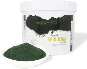 Grosir dan disesuaikan Label bubuk spirulina 250g bubuk Spirulina untuk kulit kecantikan 100% vegetarian